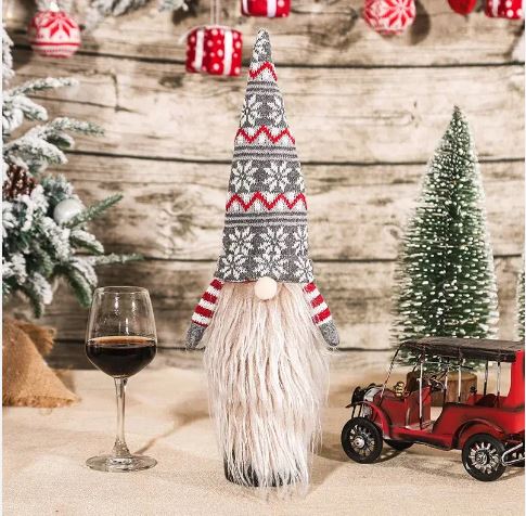 Santa Clauss Wine Bottle Covers Santa Clauss Wine Bottle Covers